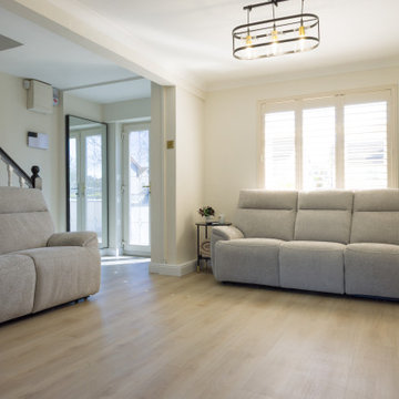 Modern Living Room Renovation: Ashton Oak SPC Installation