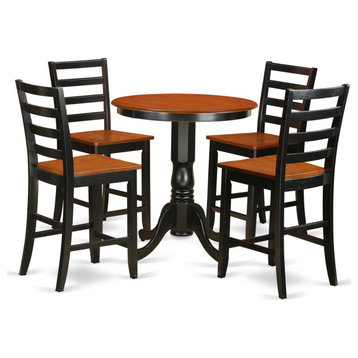 5 Pc Counter Height Dining Set -Pub Table And 4 Dinette Chairs