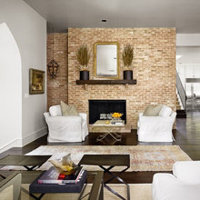 updating red brick fireplace