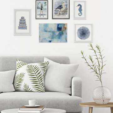 Beachy Silhouettes Hexaptych