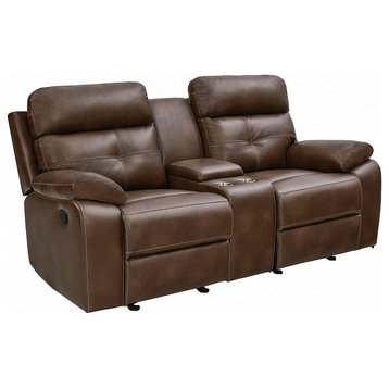 Contemporary Theater Seating, Elegant Tufting Details and Center Console