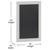 Canterbury Wall Mount Magnetic Chalkboard Sign Set- 18" x 24", Solid White, 18" X 24"
