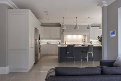 Contemporary kitchen in Gloucestershire.
