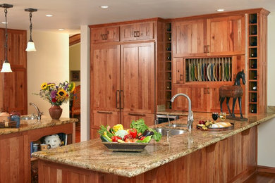 Inspiration for a large rustic kitchen remodel in Phoenix