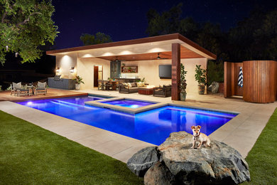 Inspiration for a contemporary pool remodel in Los Angeles