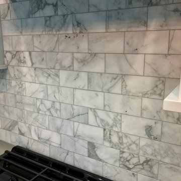 Koch Cabinets Prairie Painted White Maple MSI Fossil Grey Cambria Summerhill