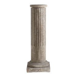 Carved Column Pedestal - Home Decor