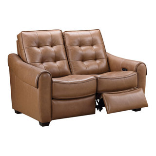 PERRY 100% leather power-recliner armchair with USB port