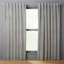 velvet graphite curtain panel | CB2 - Baby And Kids