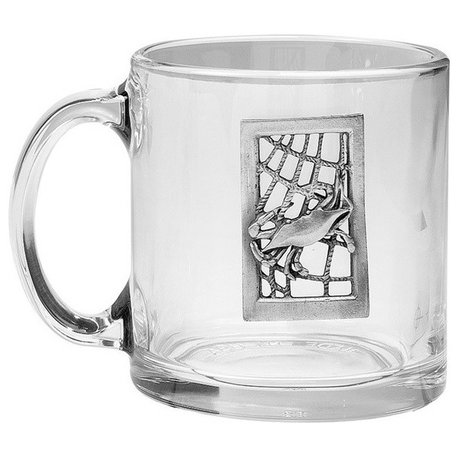 Crab Net Coffee Mugs, Set of 4