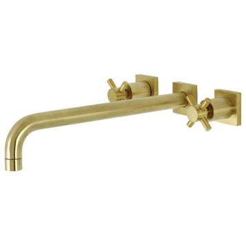 KS6047DX Wall Mount Tub Faucet, Brushed Brass