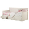 South Shore Summer Breeze Twin Daybed with Storage in White Wash