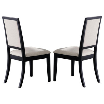 Louise Side Chairs, Black, Set of 2