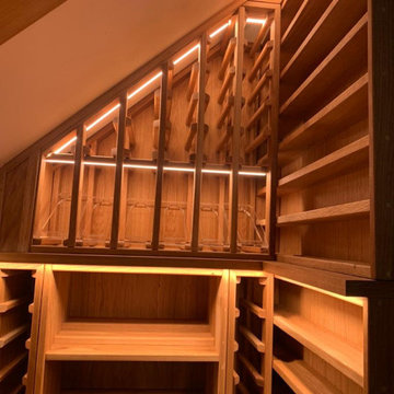 Solid Oak, under stairs wine room