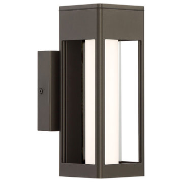 Soll 10" Wall Sconce, Oil Rubbed Bronze, Opal Glass, Marine Grade, Dedicated LED