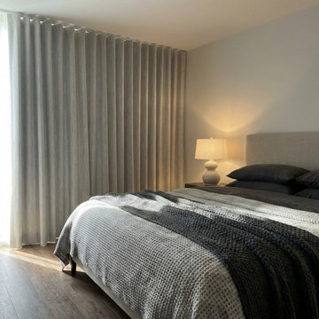 Modern Bedroom Arlise 100% Blackout Chenille Drapes by FRESHINE