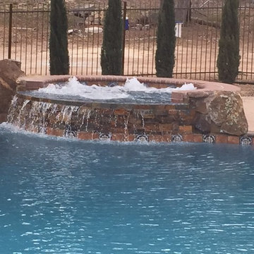 Spa with Negative Edge into the Pool