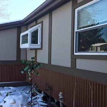 Rusted Corrugated Steel Siding With Stucco Sheet Siding