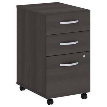 Studio C 3 Drawer Mobile File Cabinet in Storm Gray - Engineered Wood