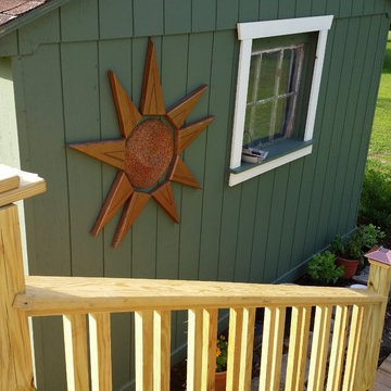 pool deck and landscaping