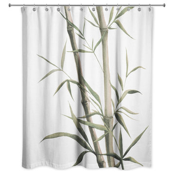 Bamboo Watercolor 2 71x74 Shower Curtain