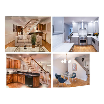 Transitional Light-Gray Kitchen Remodel | Shaker Cabinets