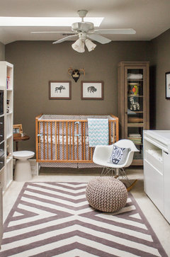 decorating nursery with mismatched furniture