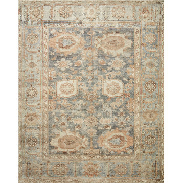 Margot Oriental Ocean/Spice Area Rug, 5'0"x7'6"