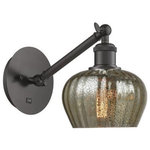 Innovations Lighting - Innovations Lighting 317-1W-OB-G96 Fenton, 1 Light Wall In Art Nouveau S - The Fenton 1 Light Sconce is part of the BallstonFenton 1 Light Wall  Oil Rubbed BronzeUL: Suitable for damp locations Energy Star Qualified: n/a ADA Certified: n/a  *Number of Lights: 1-*Wattage:100w Incandescent bulb(s) *Bulb Included:No *Bulb Type:Incandescent *Finish Type:Oil Rubbed Bronze
