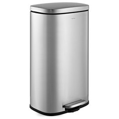 happimess Chuck Kitchen/Office 17.2-Gallon Open-Top Trash Can, Chrome