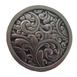 Inviting Home Inc. - Saddleworth Knob, Bright Nickel - Cabinet And Drawer Knobs