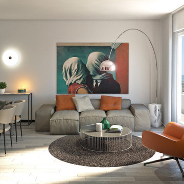 SOGGIORNO MODERNO DI PICCOLO APPARTAMENTO