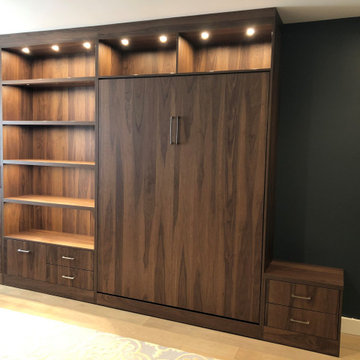 Smoked Walnut Shinnoki Office/Guest Room with Wall Bed