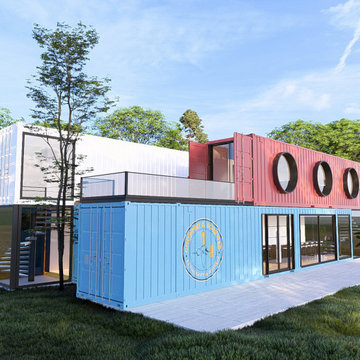 Restaurant design with Shipping containers