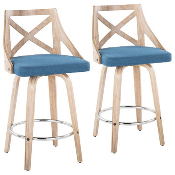 Charlotte 26" Fixed-Height Counter Stool, Set of 2