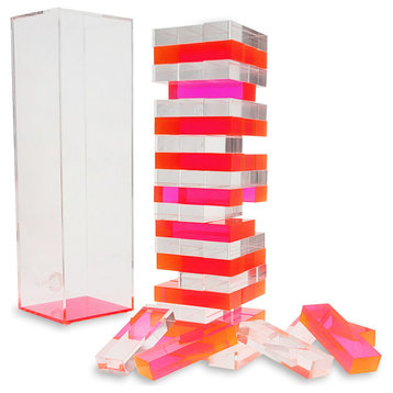 OnDisplay 3D Luxe Acrylic Stacking Tower Puzzle Game - Tumbling Block Game (Pin