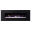 GL5072CE Empire 72" Elegant Crystal Linear Wall Mounted Electric Fireplace