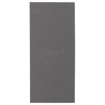 eCarpetGallery Kitchen Bathroom Mat, Set of 2, 2'2" x 6'0", Dark Grey