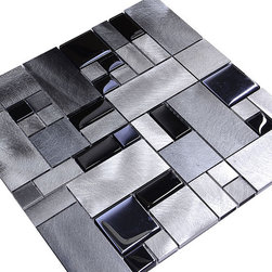 Metal Black Glass Backsplash Tile - Products