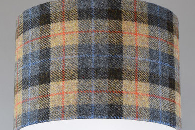 Harris Tweed Natural Check Lamp Shade