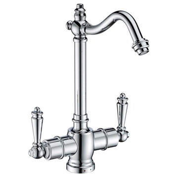Whitehaus WHFH-HC1006-C Polished Chrome Instant Hot and Cold Water Faucet