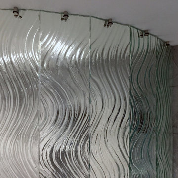 Scorpio Custom Glass Walk in Shower -Cast Glass Wall