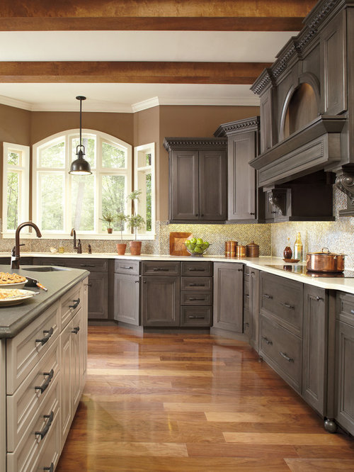 Gray Stained Cabinets | Houzz