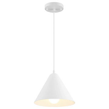 Ford LED Pendant, Replaceable LED, Matte White, 9.5in