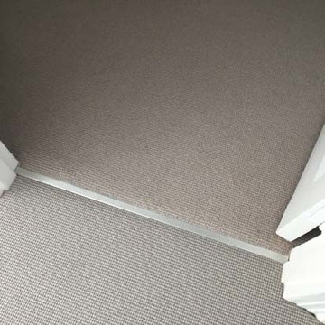 Grey Carpet Installation to Stairs