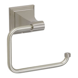 Designers Impressions - 400 Series Satin Nickel Euro Toilet Paper Holder - Toilet Paper Holders