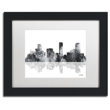 Watson 'Denver Colorado Skyline BG-1' Art, Black Frame, 11"x14", White Matte