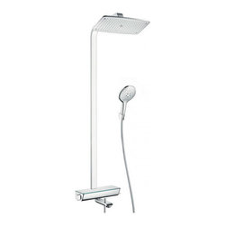 Columna de ducha Hansgrohe Showerpipe termostato visto ba&ntilde;era Ecostat Select - Shower Panels and Rails