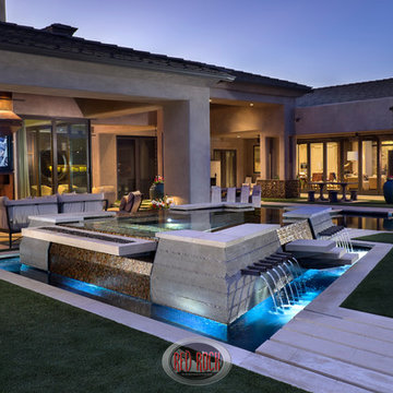 Private Outdoor Design by Red Rock Contractors and Red Rock Pools & Spas.