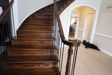 Staircase - transitional staircase idea in Philadelphia
